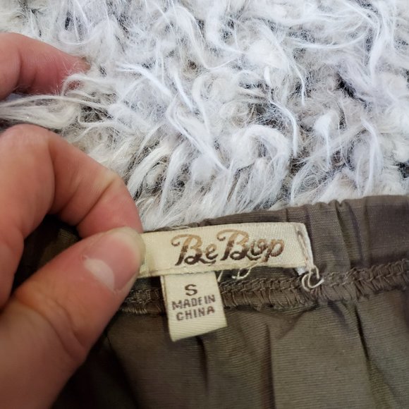 ❤ BEBOP Green and Brown Canvas Dress - Picture 5 of 7